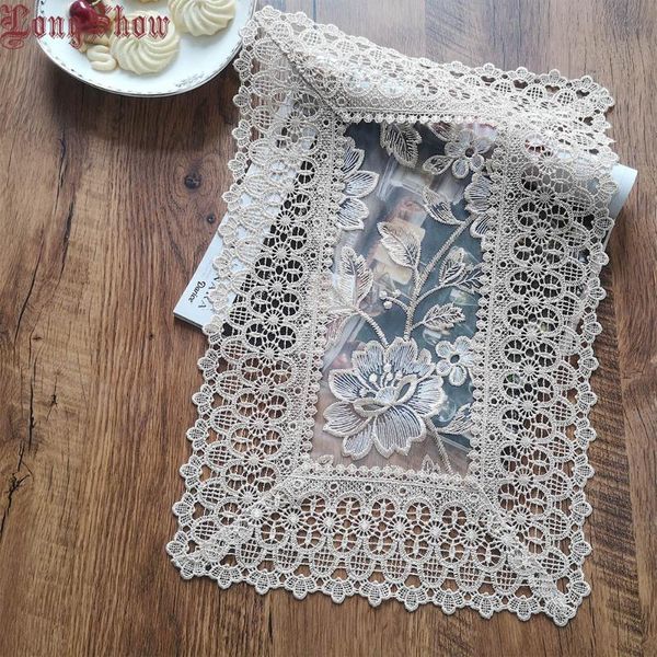 mats & pads 1lot 4pcs 30x45cm modern elegant white light coffee organza fabric embroidered placemats
mats & pads 1lot 4pcs 30x45cm modern elegant white light coffee organza fabric embroidered placemats
