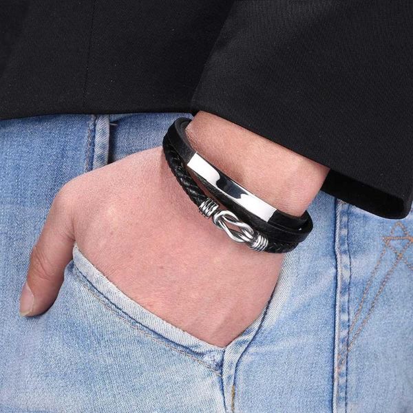 charm bracelets 2021 fashion trend men's stainless steel leather bracelet multilayer jewelry, Golden;silver
charm bracelets 2021 fashion trend men's stainless steel leather bracelet multilayer jewelry, Golden;silver