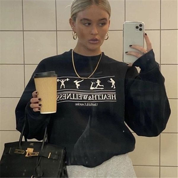 cotton black letter printing sweatshirt women crewneck vintage long sleeve fall 2021 fashion usa england style women's hoodies & sweats
cotton black letter printing sweatshirt women crewneck vintage long sleeve fall 2021 fashion usa england style women's hoodies & sweats