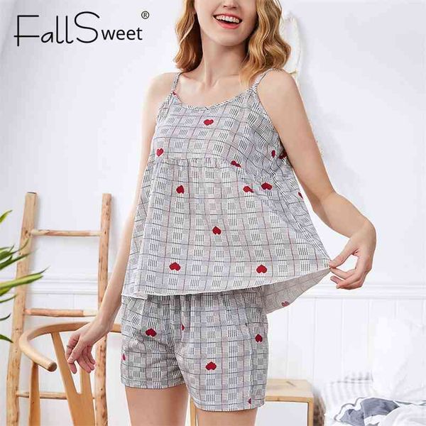 fallsweet summer cotton pajama femme sleepwear plus size nightwear xxxl sleeveless pyjamas set 210330, Black;red
fallsweet summer cotton pajama femme sleepwear plus size nightwear xxxl sleeveless pyjamas set 210330, Black;red