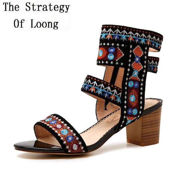 Women Embroidered 2021 Summer Arrival Thick High Heels Sandals Vintage National Style Retro Front Back Strap Shoes 20210112, Black
Women Embroidered 2021 Summer Arrival Thick High Heels Sandals Vintage National Style Retro Front Back Strap Shoes 20210112, Black