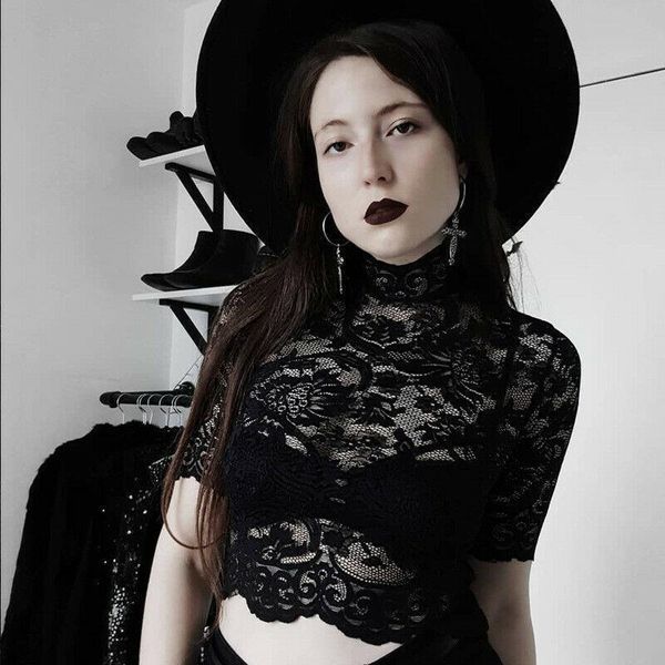lace see through women t shirts short sleeve crop hollow out bodycon casual, White
lace see through women t shirts short sleeve crop hollow out bodycon casual, White