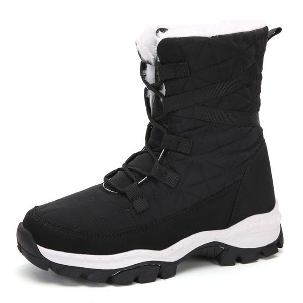 boots snow 2021 winter women short lace up for round toe ladies shoes white platform female, Black
boots snow 2021 winter women short lace up for round toe ladies shoes white platform female, Black