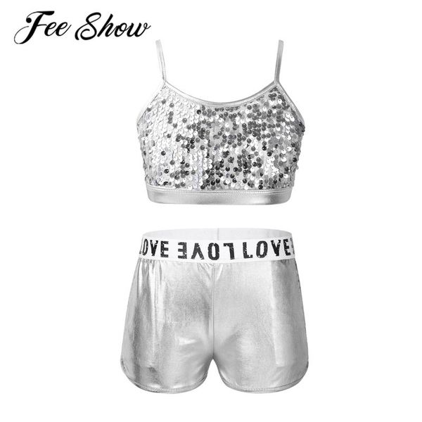 kids girls sparkly sequins bra tank crop with shorts set for ballet dance gymnastics leotard dancing exercise workout outfit clothing se, White
kids girls sparkly sequins bra tank crop with shorts set for ballet dance gymnastics leotard dancing exercise workout outfit clothing se, White