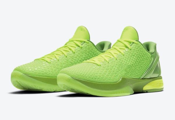 this 6 protro "grinch" basketball shoes returns 2021 comes dressed in a green volt color combination upper with black swooshes on
this 6 protro "grinch" basketball shoes returns 2021 comes dressed in a green volt color combination upper with black swooshes on