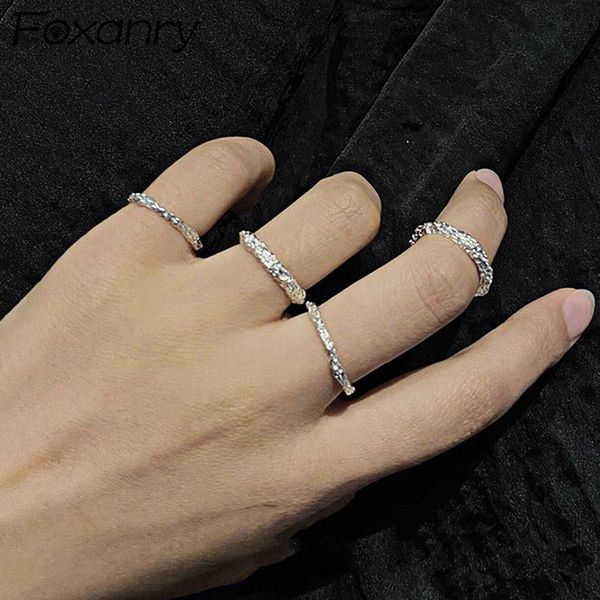 cluster rings foxanry minimalist 925 sterling silver for women fashion dainty irregular surface vintage punk party jewelry gifts, Golden;silver
cluster rings foxanry minimalist 925 sterling silver for women fashion dainty irregular surface vintage punk party jewelry gifts, Golden;silver