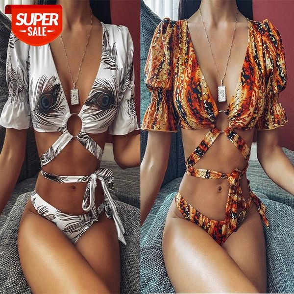 bathing suits swimsuit women short-sleeved leopard print bikini split #hr6i, White;black
bathing suits swimsuit women short-sleeved leopard print bikini split #hr6i, White;black