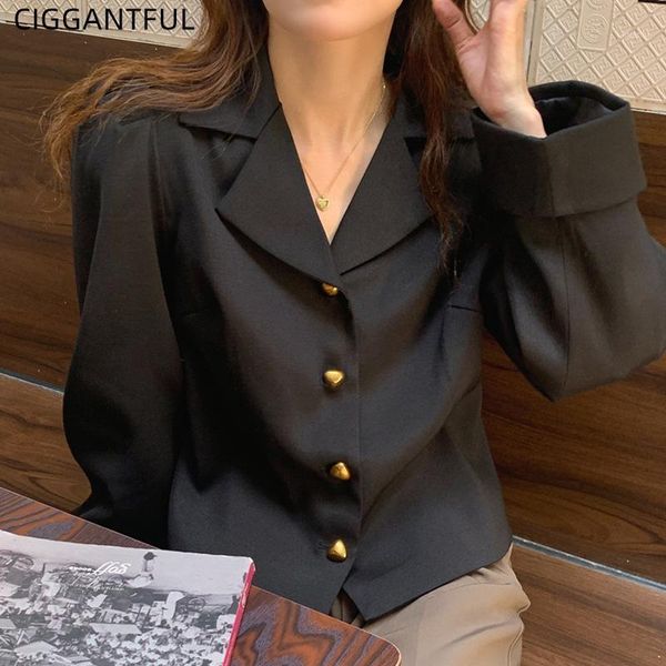 women's suits & blazers spring fall retro temperament fashion blazer lapel metal chic single breasted loose wild puff sleeve suit jacke, White;black
women's suits & blazers spring fall retro temperament fashion blazer lapel metal chic single breasted loose wild puff sleeve suit jacke, White;black