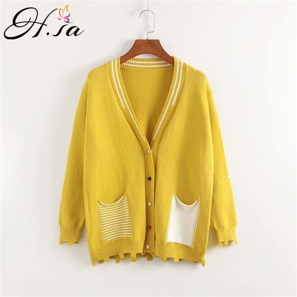 autumn winter women cardigans v neck harajuku outwear casual knit warm fashion korean clothes jumper 210430, White
autumn winter women cardigans v neck harajuku outwear casual knit warm fashion korean clothes jumper 210430, White