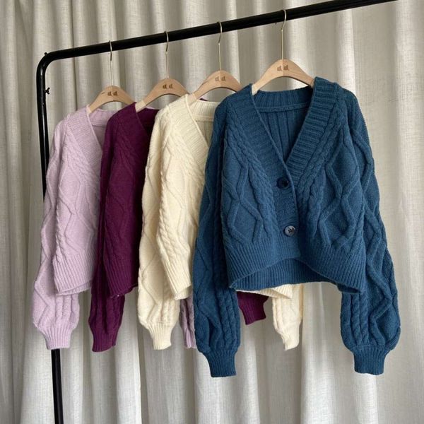 women's sweaters sweaters knitted cardigan women's autumn and winter thickened twist single breasted students' foreign style, White;black
women's sweaters sweaters knitted cardigan women's autumn and winter thickened twist single breasted students' foreign style, White;black