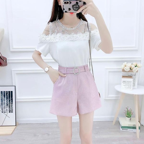 women's tracksuits shorts & summer fashion suits lace two-piece women chiffon blouse outfit cute girl clothes casual sets l5d4, Gray
women's tracksuits shorts & summer fashion suits lace two-piece women chiffon blouse outfit cute girl clothes casual sets l5d4, Gray