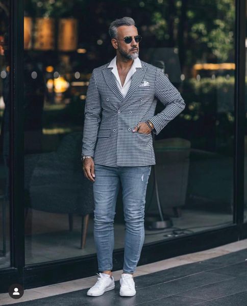 costume homme mens houndstoot jacket fashion herringbone coat tweed fall winter sport only for man men's suits & blazers, White;black
costume homme mens houndstoot jacket fashion herringbone coat tweed fall winter sport only for man men's suits & blazers, White;black