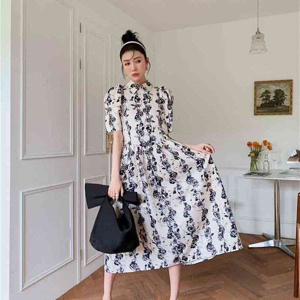casual dresses summer puff sleeve for women short long a line floral print collar midi ladies korean fashion gqcn, Black;gray
casual dresses summer puff sleeve for women short long a line floral print collar midi ladies korean fashion gqcn, Black;gray