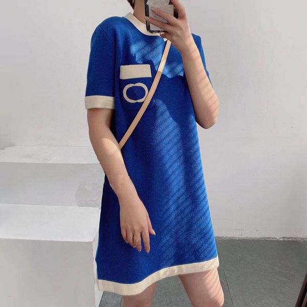 2021 summer new fashion contrast round neck knitted dress slim a-line skirt, Black;gray
2021 summer new fashion contrast round neck knitted dress slim a-line skirt, Black;gray