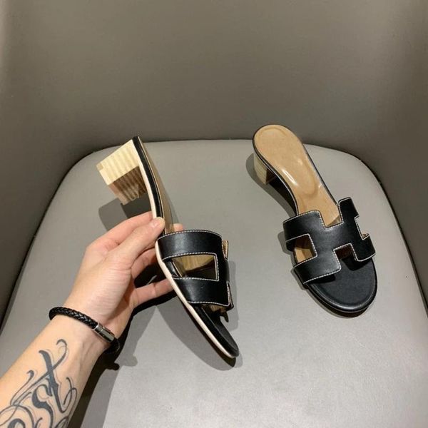 slippers women's summer good quality leather ladies high heel sandals women girls oeds, Black
slippers women's summer good quality leather ladies high heel sandals women girls oeds, Black
