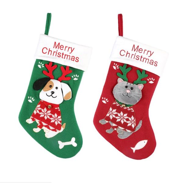 christmas decorations decorative socks, cartoon dog cat stocking candy bag for home office
christmas decorations decorative socks, cartoon dog cat stocking candy bag for home office