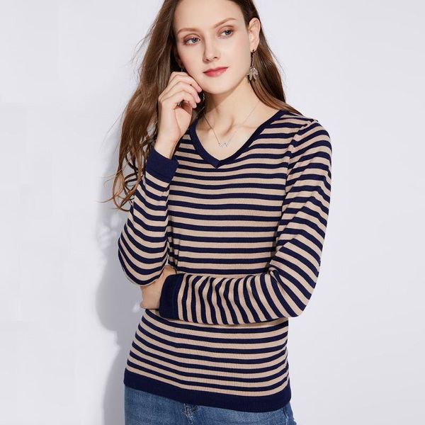 women's sweaters spring autumn casual knitted sweater fashion striped patchwork long sleeve pullover woman v-neck, White;black
women's sweaters spring autumn casual knitted sweater fashion striped patchwork long sleeve pullover woman v-neck, White;black