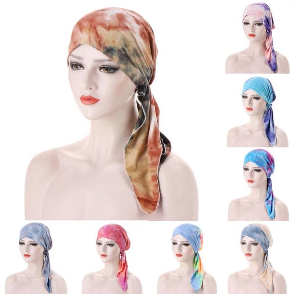 scarves women fashion hijab cancer chemo muslim tie-dye hat turban high-quality head cover hair loss scarf wrap pre-tied bandana, Blue;gray
scarves women fashion hijab cancer chemo muslim tie-dye hat turban high-quality head cover hair loss scarf wrap pre-tied bandana, Blue;gray