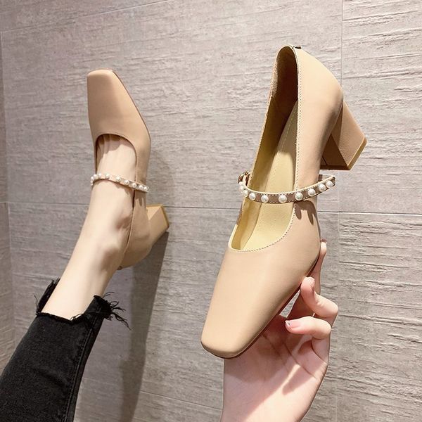 sandals middle heels for women korean style square toe pumps wedding shoes brides and bridesmaids n6po, Black
sandals middle heels for women korean style square toe pumps wedding shoes brides and bridesmaids n6po, Black
