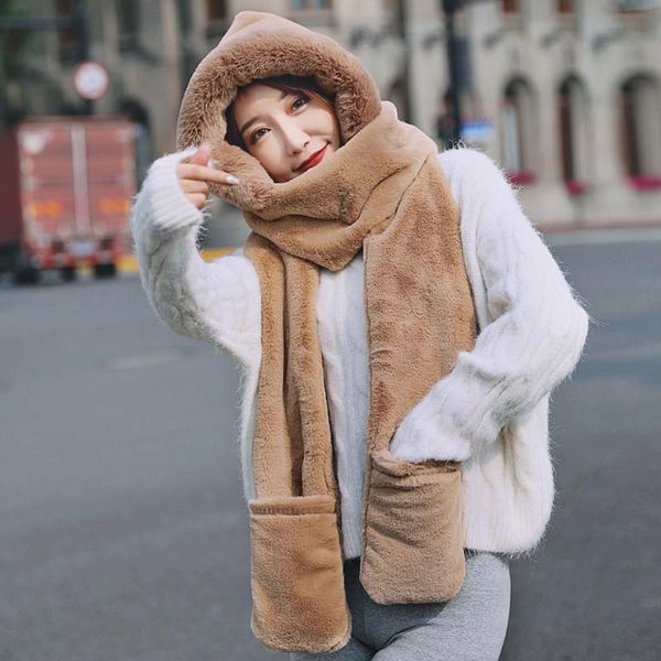 hats, scarves & gloves sets 2021 autumn winter warm scarf hat glove three piece set solid color imitation fur plush thickened neck, Blue;gray
hats, scarves & gloves sets 2021 autumn winter warm scarf hat glove three piece set solid color imitation fur plush thickened neck, Blue;gray