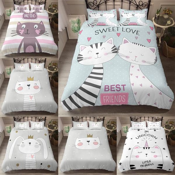 bedding sets cute cartoon cat 3d print duvet cover pillowcase 2/3pcs twin king size bed clothes for home textiles kids
bedding sets cute cartoon cat 3d print duvet cover pillowcase 2/3pcs twin king size bed clothes for home textiles kids