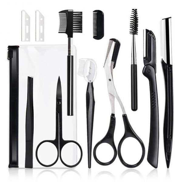 eyebrow tools & stencils 11pcs scraper trimmer razor kit scissors comb for face tweezers eyelash brush
eyebrow tools & stencils 11pcs scraper trimmer razor kit scissors comb for face tweezers eyelash brush