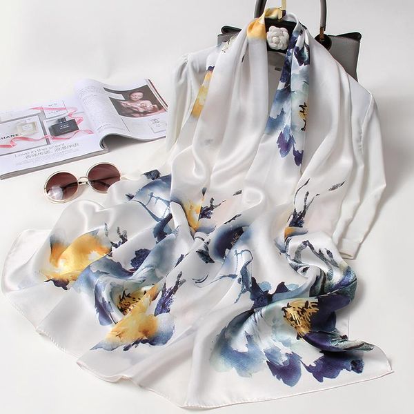 scarves 100% pure real silk scarf women luxury handkerchief neckscarf print natural shawl soft long headscarf foulard femme, Blue;gray
scarves 100% pure real silk scarf women luxury handkerchief neckscarf print natural shawl soft long headscarf foulard femme, Blue;gray