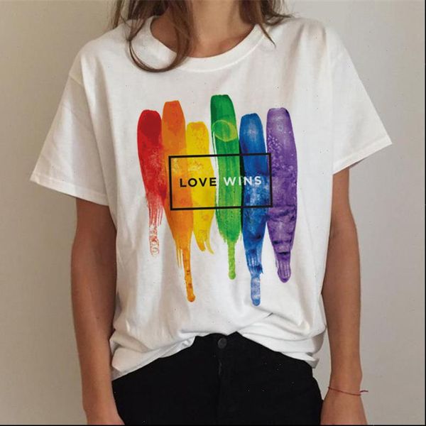 lgbt women t shirt love wins tshirt gay pride tee lesbian rainbow harajuku ullzang funny 90s graphic, White
lgbt women t shirt love wins tshirt gay pride tee lesbian rainbow harajuku ullzang funny 90s graphic, White
