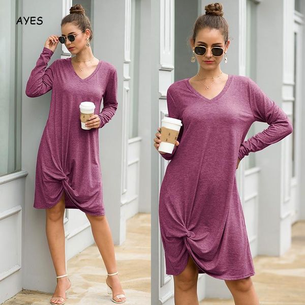 casual dresses 2021 autumn straight dress women long sleeve solid loose v-neck cross knee black grey vestidos, Black;gray
casual dresses 2021 autumn straight dress women long sleeve solid loose v-neck cross knee black grey vestidos, Black;gray