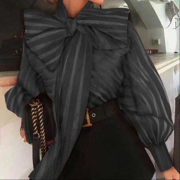 mesh puff sheer sleeve women shirts bow tie neck work party casual latest 2 colors optional, White
mesh puff sheer sleeve women shirts bow tie neck work party casual latest 2 colors optional, White