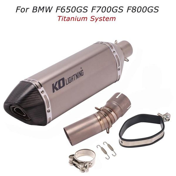 for f650gs f700gs f800gs motorcycle titanium system exhaust mid link pipe muffler tail tube with db killer
for f650gs f700gs f800gs motorcycle titanium system exhaust mid link pipe muffler tail tube with db killer