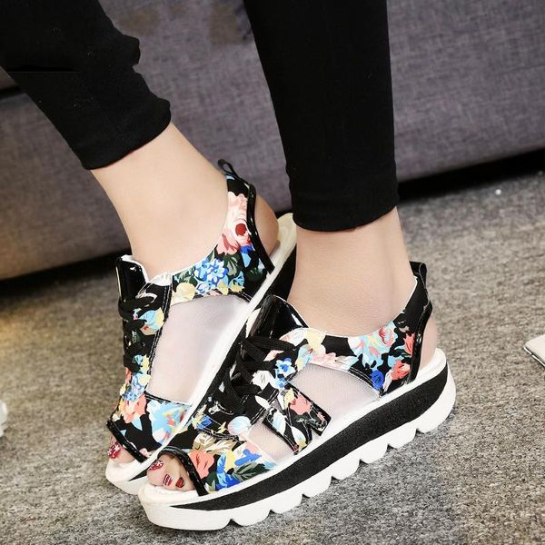 dress shoes women platform sandals 2021 summer open toe wedge thick bottom casual woman lace up breathable mesh big size 35-42, Black
dress shoes women platform sandals 2021 summer open toe wedge thick bottom casual woman lace up breathable mesh big size 35-42, Black