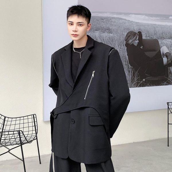 men's suits & blazers suit jacket spring and autumn style personality vest with korean fashion zipper design leisure loose large size c, White;black
men's suits & blazers suit jacket spring and autumn style personality vest with korean fashion zipper design leisure loose large size c, White;black