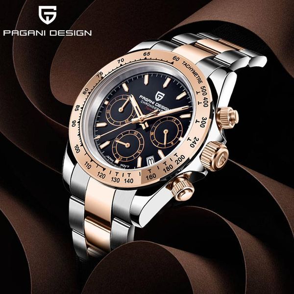 wristwatches quartz watch men pagani design stainless steel business wristwatch sports waterproof chronograph luxury automatic, Slivery;brown
wristwatches quartz watch men pagani design stainless steel business wristwatch sports waterproof chronograph luxury automatic, Slivery;brown