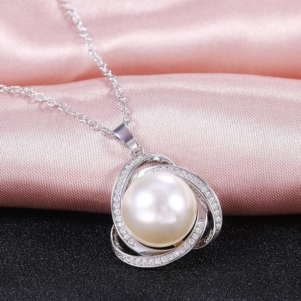 huitan classic triangle inlaid round imitation pearl pendant women necklace for engagement wedding ceremony fashion necklace hot, Silver
huitan classic triangle inlaid round imitation pearl pendant women necklace for engagement wedding ceremony fashion necklace hot, Silver