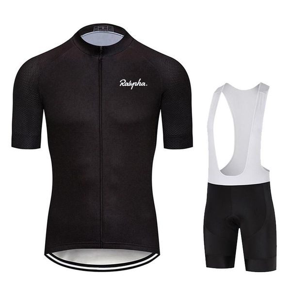 racing sets 2021 pro team raphaful summer men's cycling jersey set short sleeve sport mtb bicycle bike road riding clothing bib shorts, Black;blue 
racing sets 2021 pro team raphaful summer men's cycling jersey set short sleeve sport mtb bicycle bike road riding clothing bib shorts, Black;blue