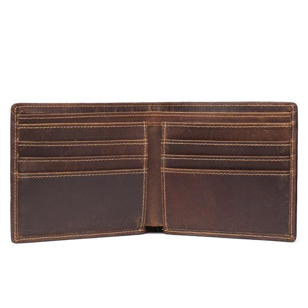 wallets 2021 crazy horse leather men's wallet first layer cowhide short wholesale, Red;black 
wallets 2021 crazy horse leather men's wallet first layer cowhide short wholesale, Red;black