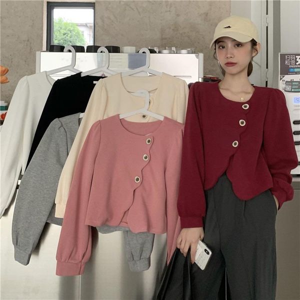 women's blouses & shirts blusas mujer de moda 2021 clothing korean style crop button spring autumn ladies fashion brand, White
women's blouses & shirts blusas mujer de moda 2021 clothing korean style crop button spring autumn ladies fashion brand, White