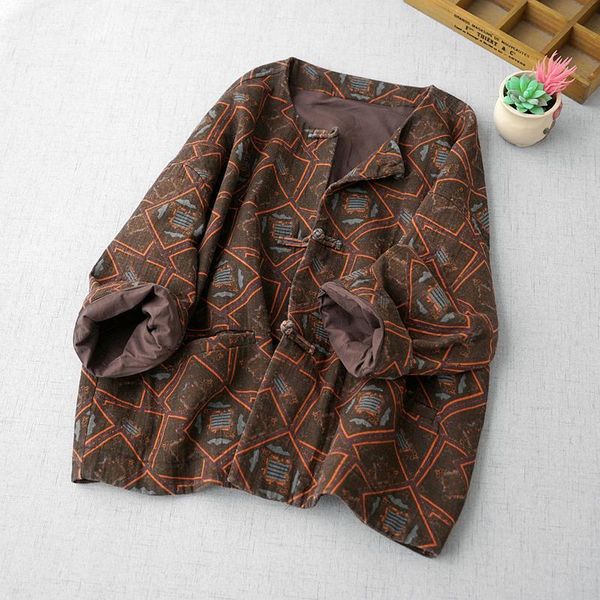 women's jackets spring autumn arrivals women all-match loose plus size chinese style brief comfortable linen oversized coats, Black;brown 
women's jackets spring autumn arrivals women all-match loose plus size chinese style brief comfortable linen oversized coats, Black;brown