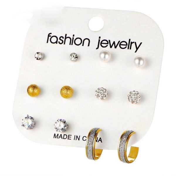 stud fashion faux pearl earring charm crystal earrings set gold color round ball rhinestone women jewelry accessories, Golden;silver
stud fashion faux pearl earring charm crystal earrings set gold color round ball rhinestone women jewelry accessories, Golden;silver