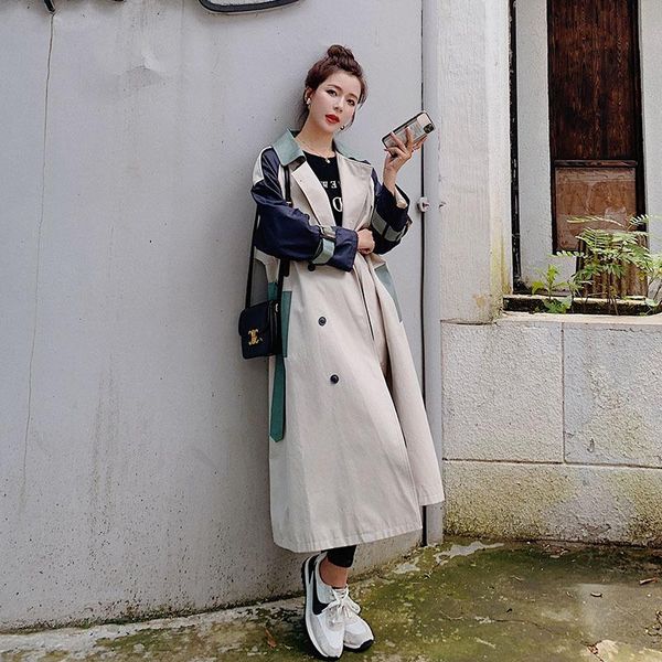 women's trench coats high-end small contrast color windbreaker for women 2021 spring and autumn korean style loose mid-length coat fash, Tan;black
women's trench coats high-end small contrast color windbreaker for women 2021 spring and autumn korean style loose mid-length coat fash, Tan;black