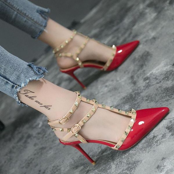 dress shoes european rivets single woman high heels women pumps buckle female ponited toes side hollow out thin heel red black
dress shoes european rivets single woman high heels women pumps buckle female ponited toes side hollow out thin heel red black