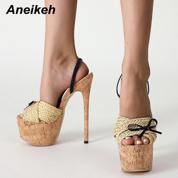 sandals aneikeh peep toe platform shoes summer gladiator weave cane women's high 2021 butterfly-knot thin heels sandalias, Black
sandals aneikeh peep toe platform shoes summer gladiator weave cane women's high 2021 butterfly-knot thin heels sandalias, Black
