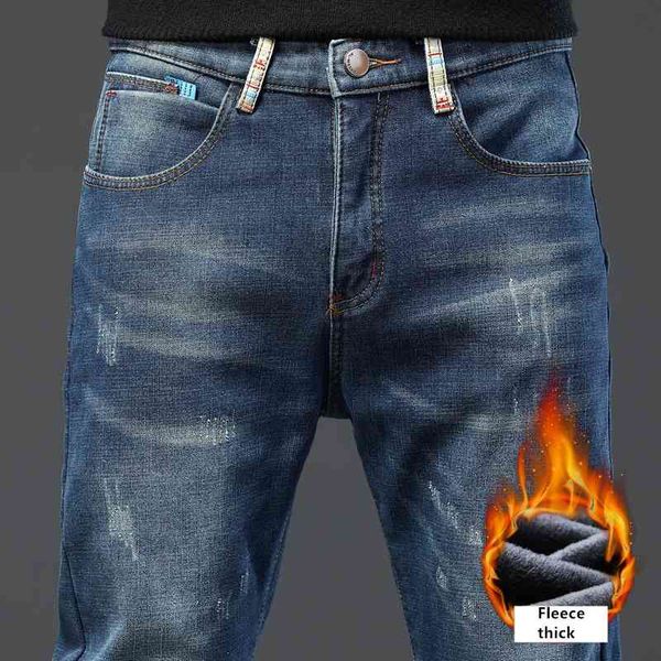 warm comfortable winter. thick fleece of thin men. classic jeans. wear clothes embroidered on the fashionable young jean feet., Blue
warm comfortable winter. thick fleece of thin men. classic jeans. wear clothes embroidered on the fashionable young jean feet., Blue