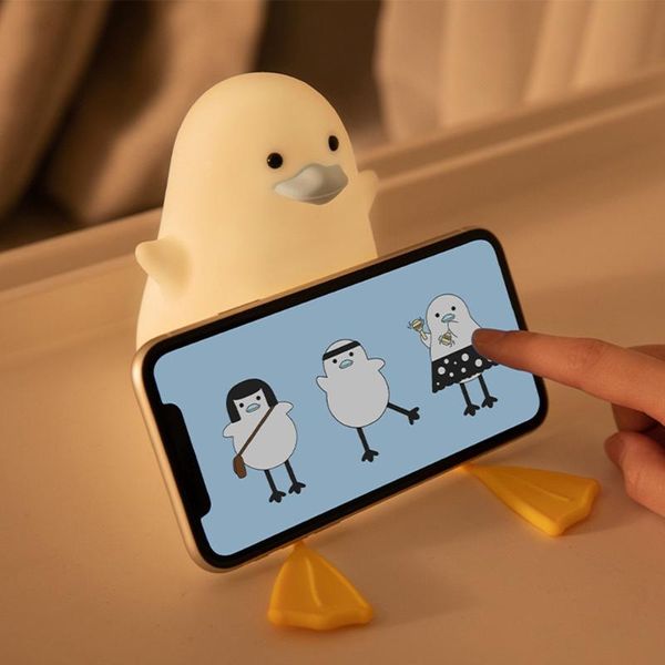 night lights usb cute duck led nightlight soft patted touch sensor light child baby bedroom home decoration smartphone holder
night lights usb cute duck led nightlight soft patted touch sensor light child baby bedroom home decoration smartphone holder