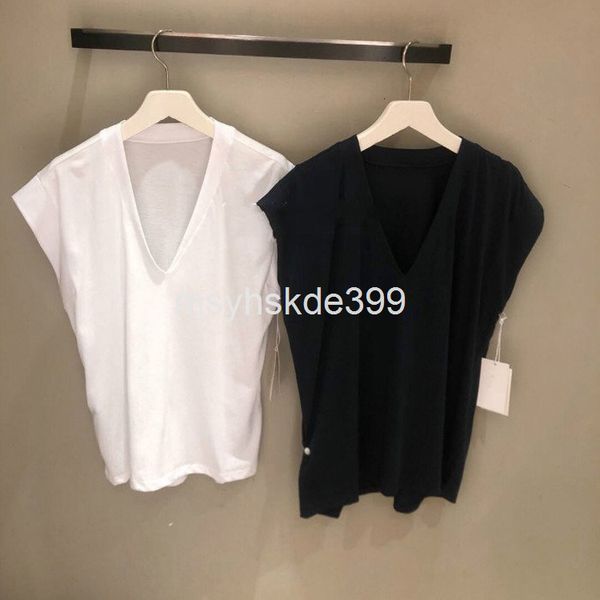 women's t-shirt niche design spring and summer v-neck sleeveless versatile simple slim fit cotton bottomed t-shirt women's fashion, White
women's t-shirt niche design spring and summer v-neck sleeveless versatile simple slim fit cotton bottomed t-shirt women's fashion, White