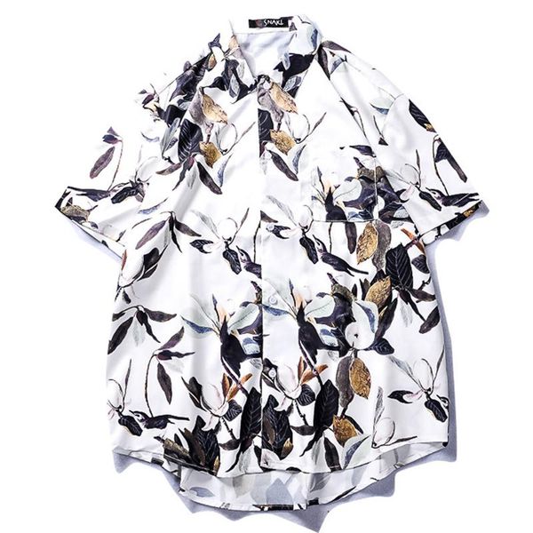 men casual summer beach shirt retro printing loose style short sleeve fashion men's shirts, White;black
men casual summer beach shirt retro printing loose style short sleeve fashion men's shirts, White;black