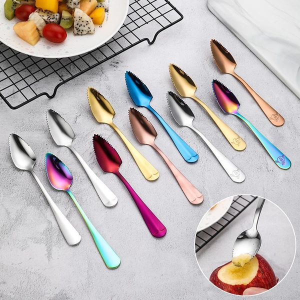 spoons stainless steel sawtooth scraper spoon grapefruit apple fruit puree long handle multi-functional baby prepare tool
spoons stainless steel sawtooth scraper spoon grapefruit apple fruit puree long handle multi-functional baby prepare tool