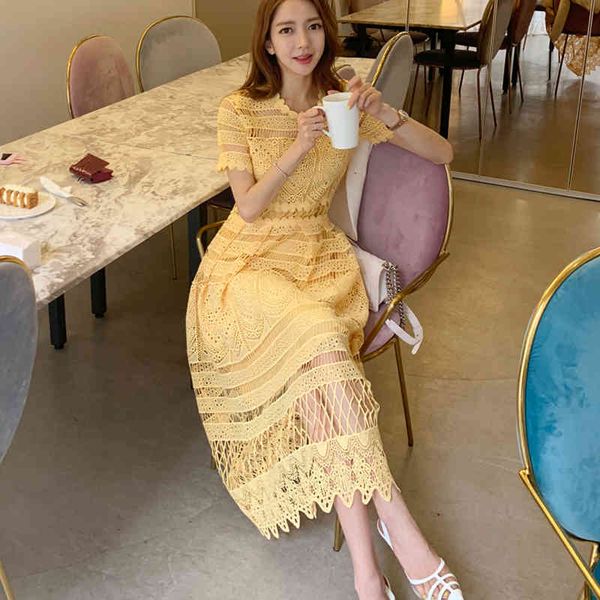 yellow dress for women summer short sleeve crew neck lace sundress ladies hollow out party maxi long dresses 210429, Black;gray
yellow dress for women summer short sleeve crew neck lace sundress ladies hollow out party maxi long dresses 210429, Black;gray