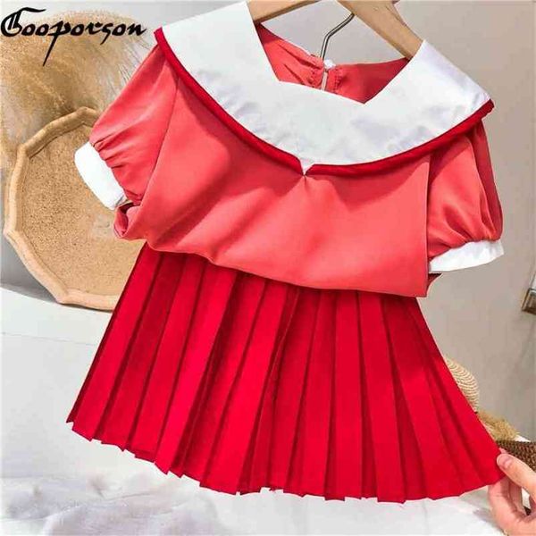 gooporson fashion kids clothes school little girls clothing set short sleeve pleated skirt korean children ruffle outfits 210715, White
gooporson fashion kids clothes school little girls clothing set short sleeve pleated skirt korean children ruffle outfits 210715, White